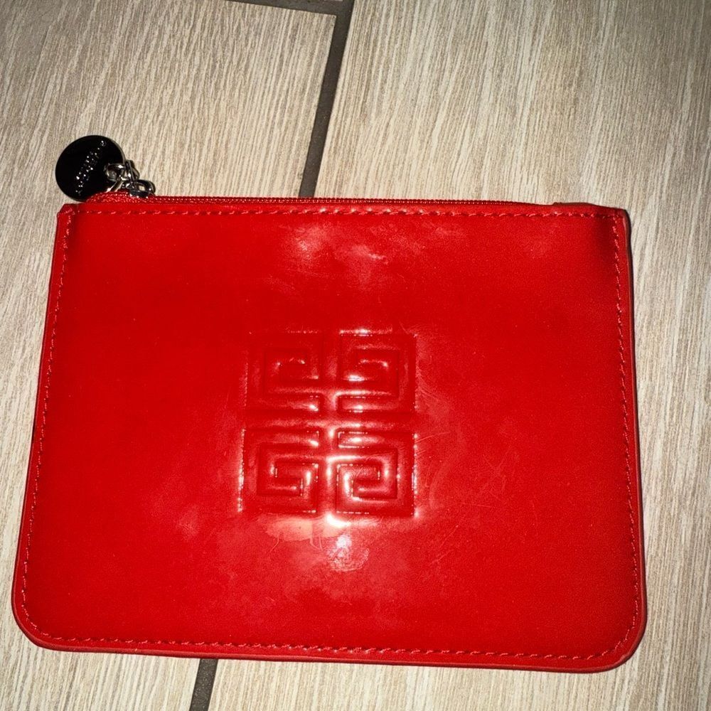 New Givenchy perfume Red Leather Pouch/ change bag